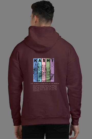 Oversized Kashi Hoodie Maroon N more 400 GSM Premium cotton | Dripsquadx Comfort Meets Spirituality