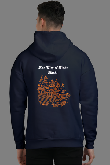 Oversized City of Light Kashi Hoodie Navy Blue 400 GSM Premium cotton | Dripsquadx