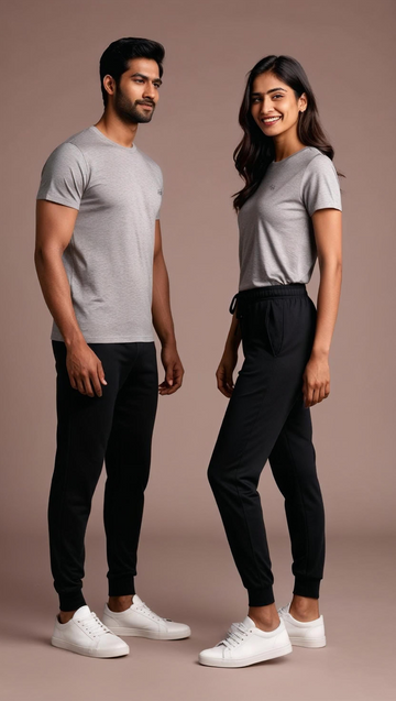 Grey Melange Solid Tee | Eco Essential Drop – DripSquadX