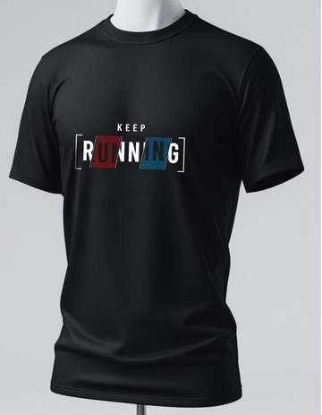 Running Unisex Stretch T-shirt Black