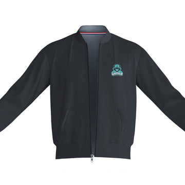 Unisex Gamer Esports Bomber Jacket Black 240 GSM Premium cotton | Dripsquadx
