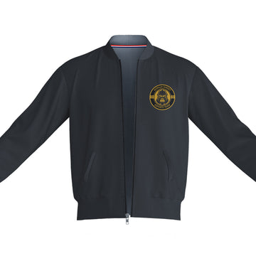 Unisex Gorilla Bomber Jacket Black 240 GSM Premium cotton | Dripsquadx