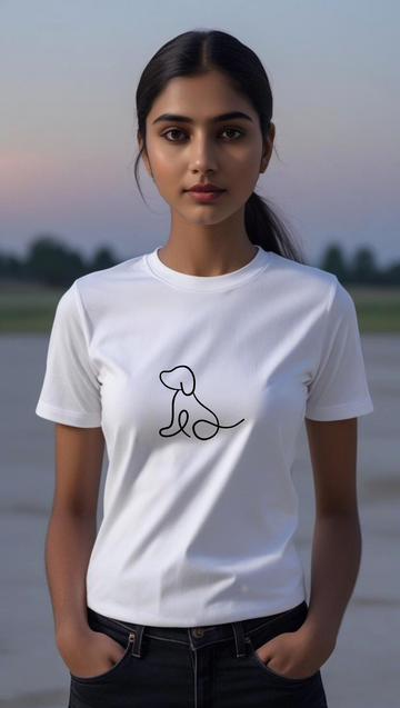 Unisex dog Supima White T-shirts Premium cotton | Dripsquadx