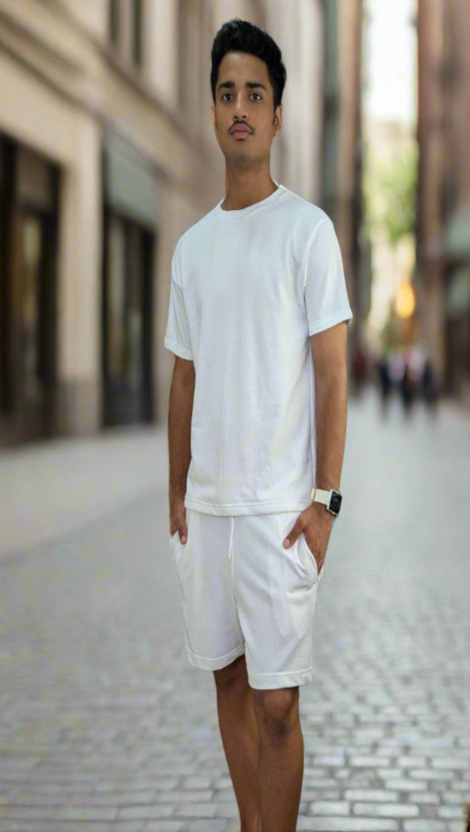 DripSquadx Unisex Premium French Terry White Plain Co-ord Set