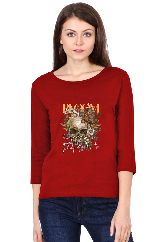 Drip SquadX Women Bloom with Boldness T-shirt