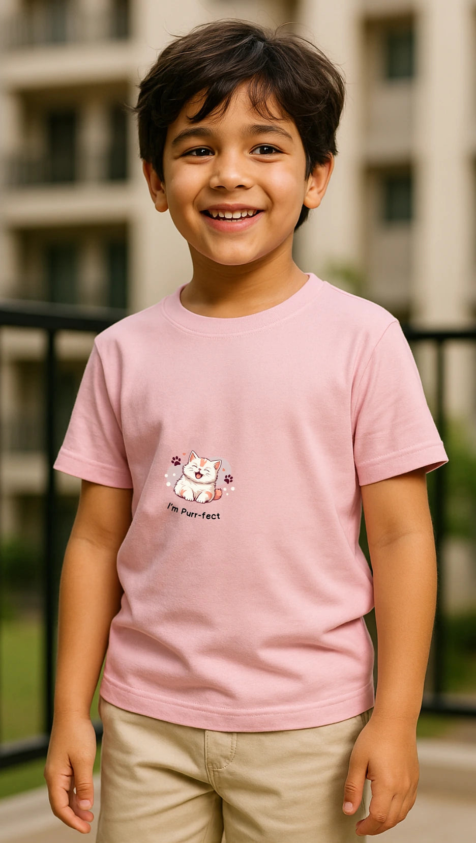 Kid's Purrfect Premium Cotton Tshirt
