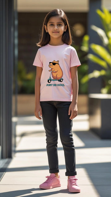 Kids Just Be Cool kids T-shirts Premium Cotton | Dripsquadx