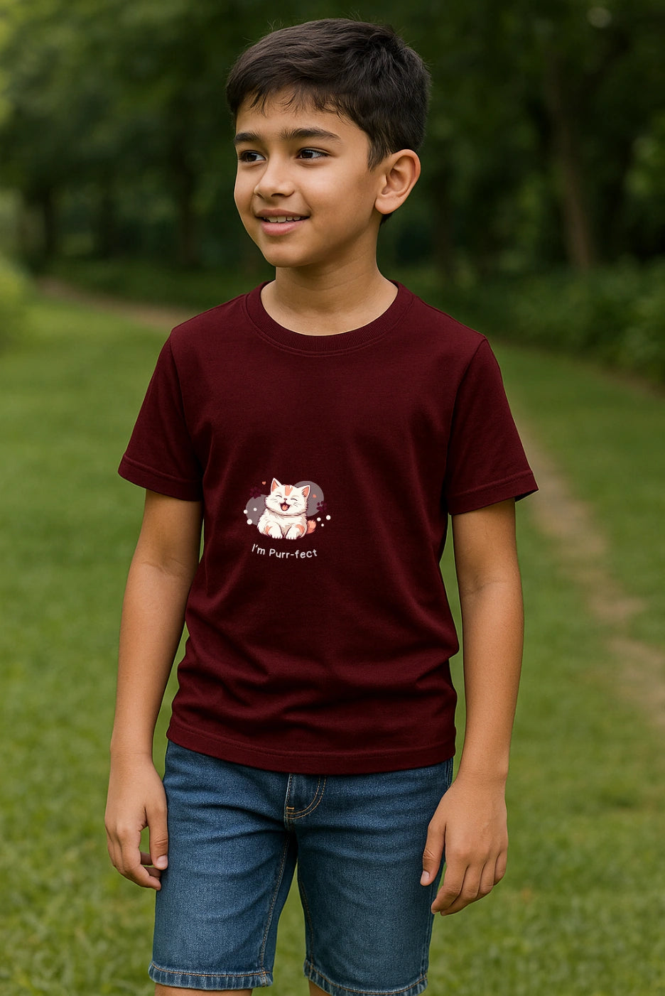 Kid's Purrfect Premium Cotton Tshirt