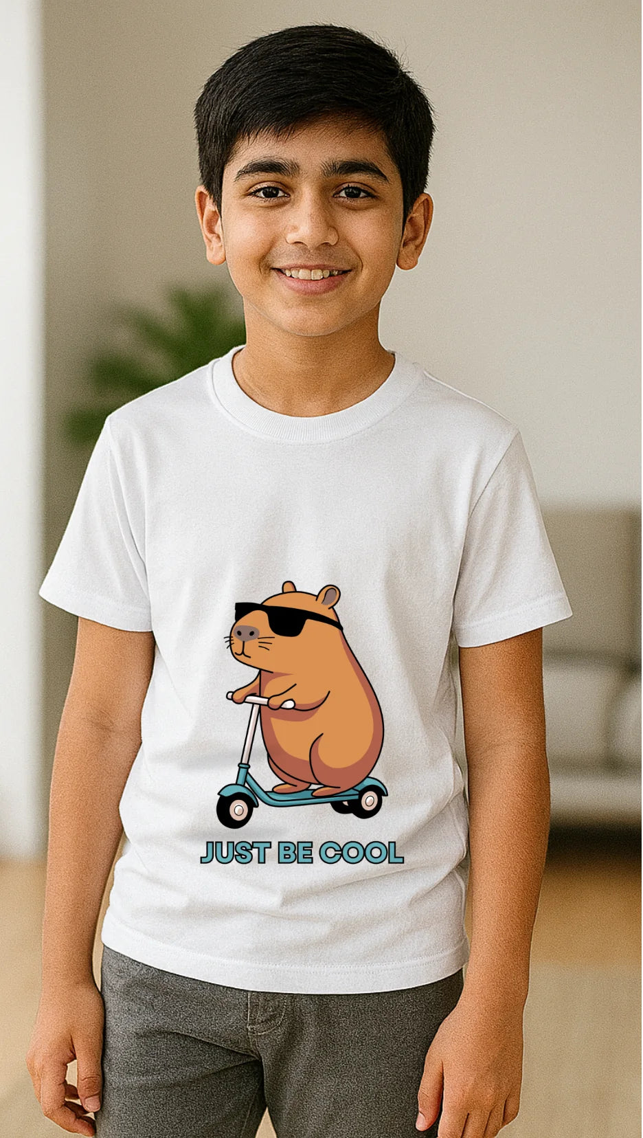 Kids Just Be Cool kids T-shirts Premium Cotton | Dripsquadx