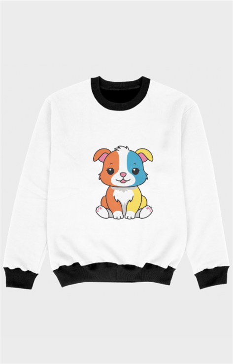 Drip SquadX Kids Multicolor Puppy Ligth Sweatshirt