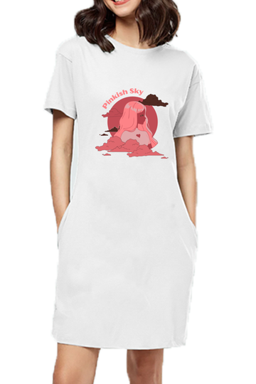 Drip SquadX  Pinkish Sky T-Shirt Dress