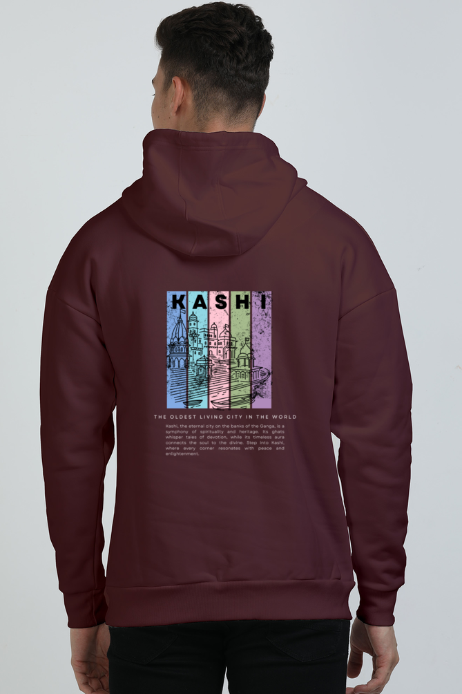 Oversized Kashi Hoodie Maroon N more 400 GSM Premium cotton | Dripsquadx Comfort Meets Spirituality