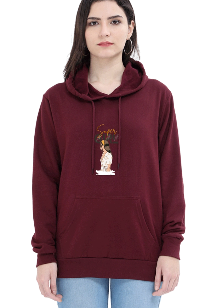 Drip SquadX Women Super Girl Hooded Sweatshirt