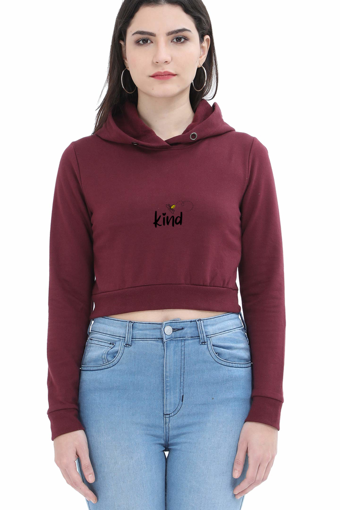 Regular Kind Crop Hoodie Pink N More 320 GSM Premium cotton | Dripsquadx