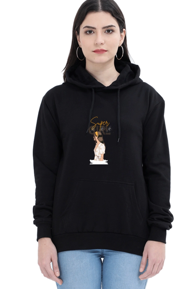 Drip SquadX Women Super Girl Hooded Sweatshirt
