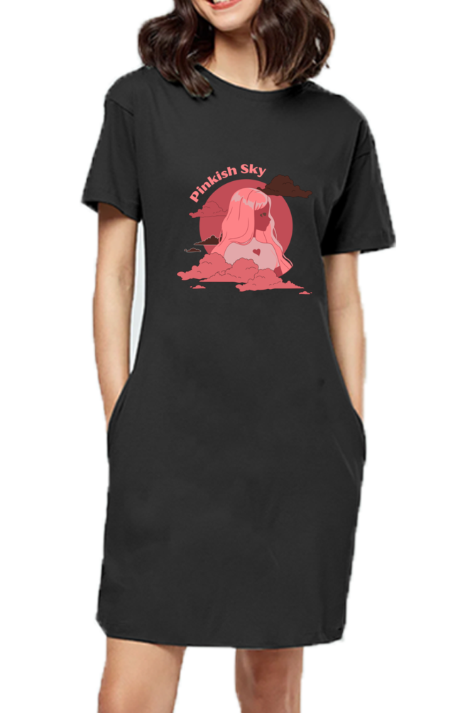 Drip SquadX  Pinkish Sky T-Shirt Dress