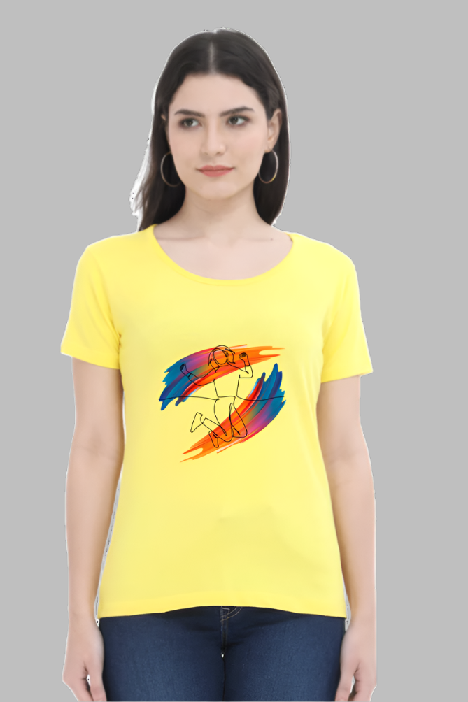 Drip SquadX Jump into life-Light Classic Regular Fit Women Tshirt