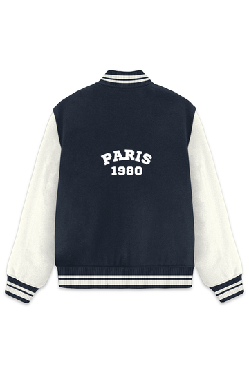 Drip SquadX  Paris 1980 Varsity Jacket – Classic Elegance Redefined