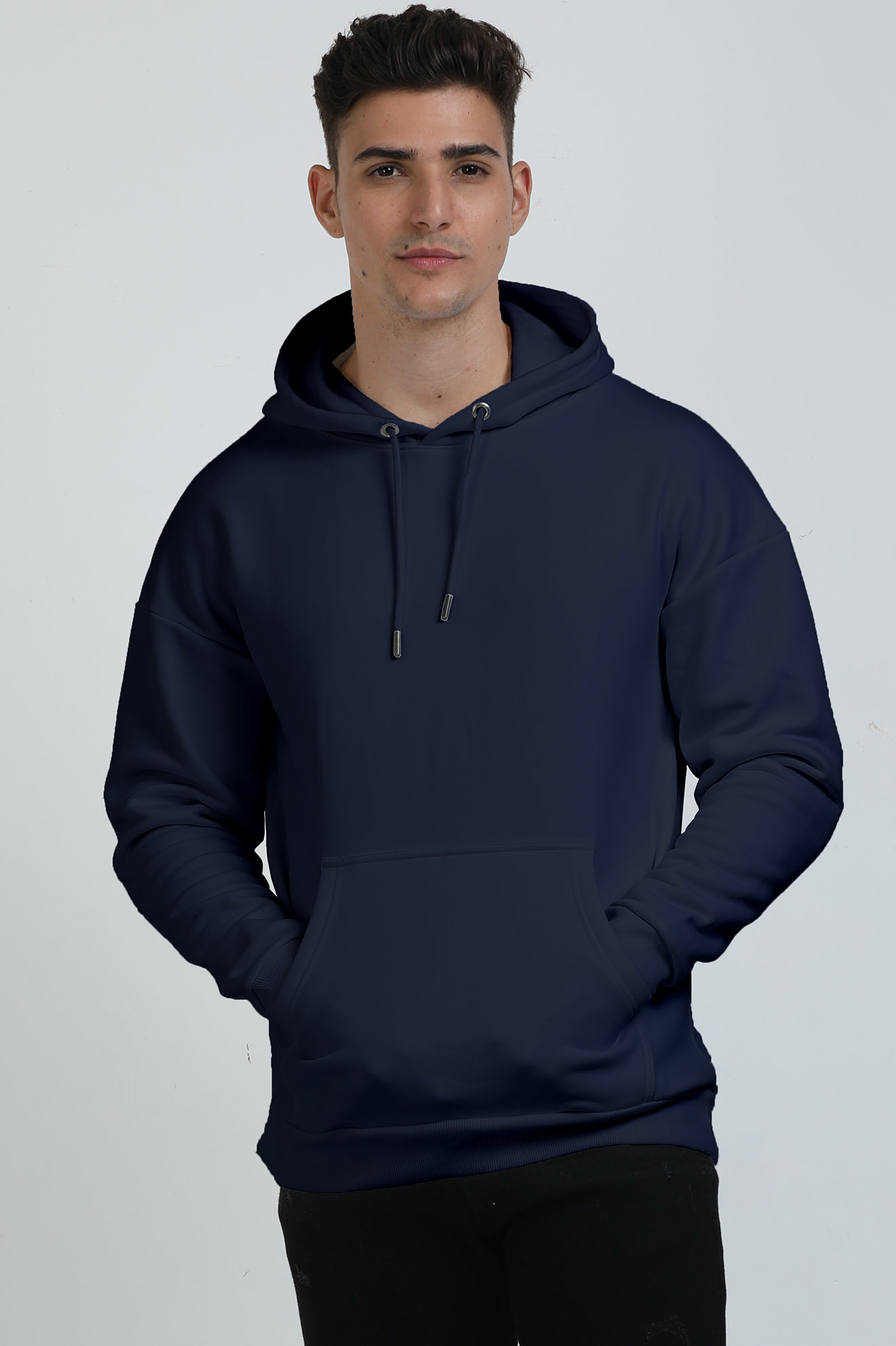 Oversized City of Light Kashi Hoodie Navy Blue 400 GSM Premium cotton | Dripsquadx