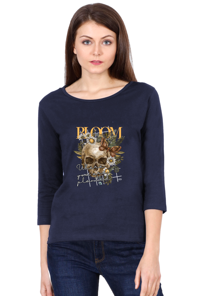 Drip SquadX Women Bloom with Boldness T-shirt