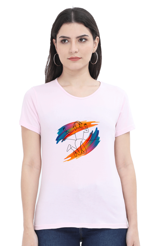 Drip SquadX Jump into life-Light Classic Regular Fit Women Tshirt