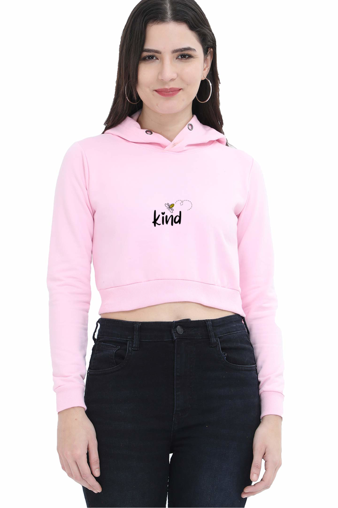 Regular Kind Crop Hoodie Pink N More 320 GSM Premium cotton | Dripsquadx