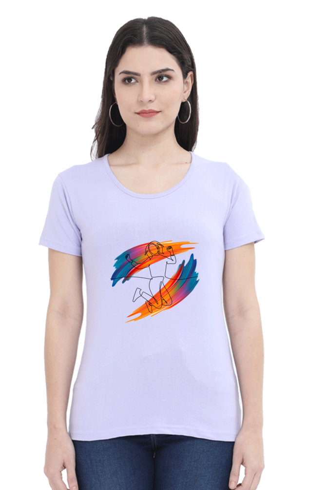 Drip SquadX Jump into life-Light Classic Regular Fit Women Tshirt