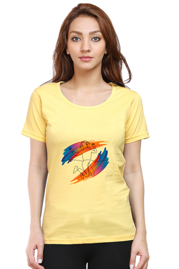 Drip SquadX Jump Into Life-Light Women Classic Regular Fit Tshirt
