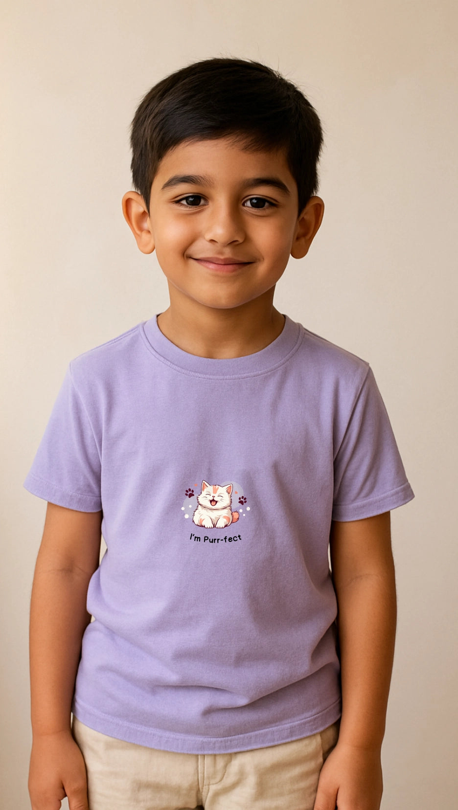 Kid's Purrfect Premium Cotton Tshirt