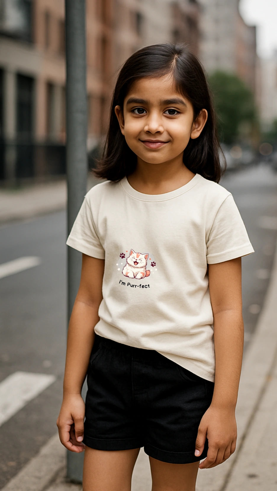 Kid's Purrfect Premium Cotton Tshirt