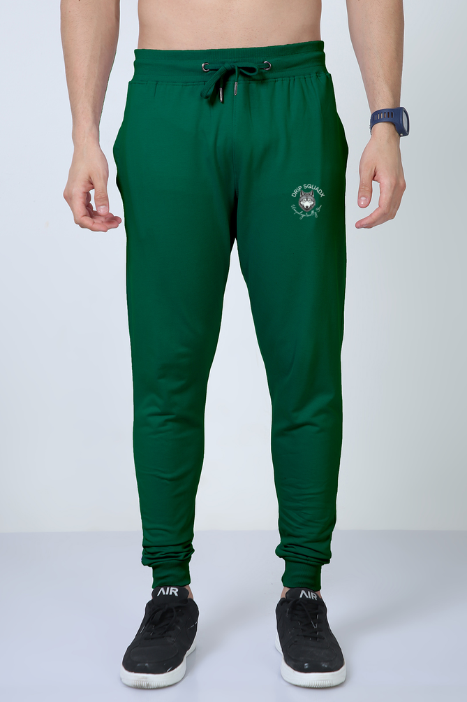 Drip SquadX Unisex Jogger Wolf Logo In White