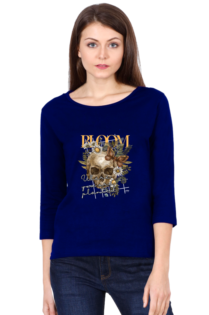 Drip SquadX Women Bloom with Boldness T-shirt