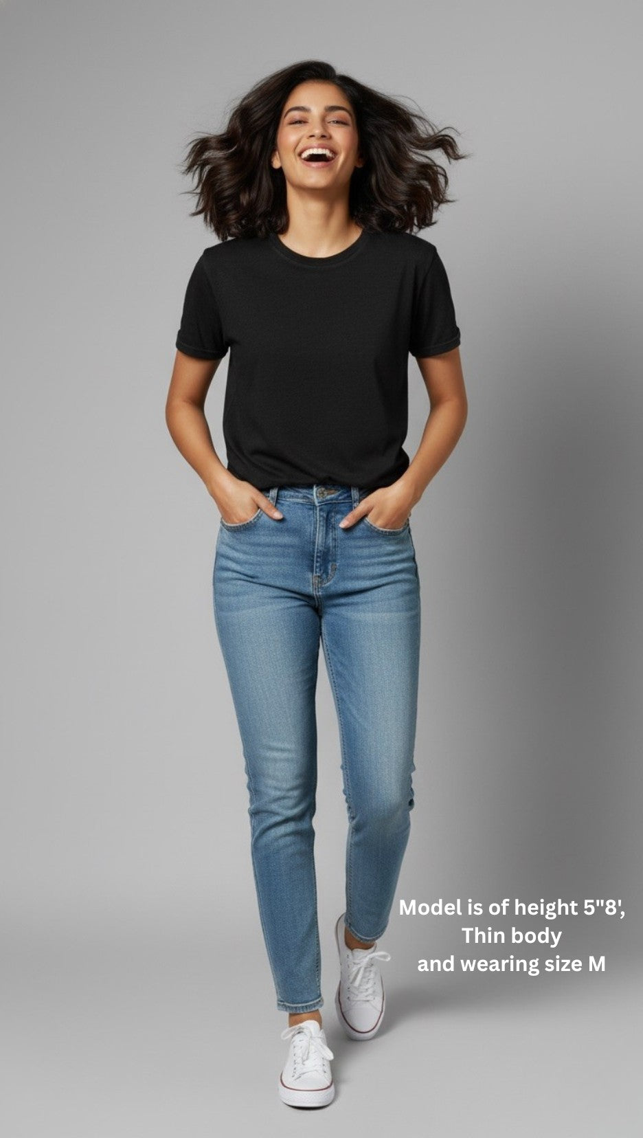 Unisex Premium Super Combed Cotton Classic Crew Black T-Shirt