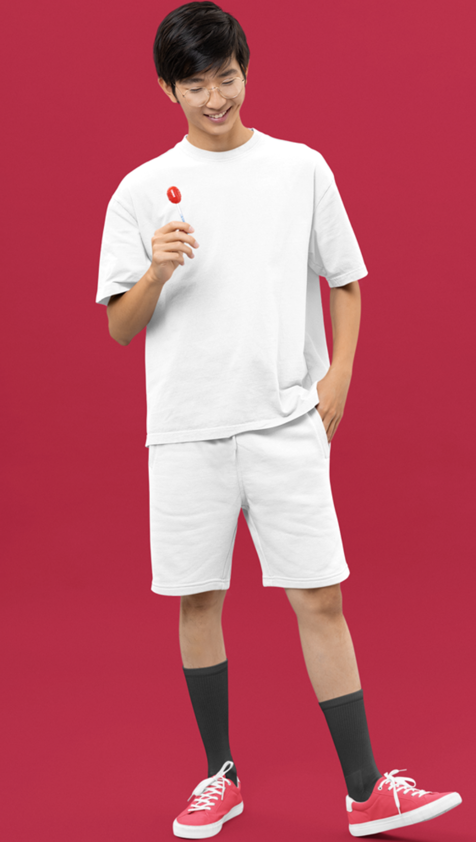 DripSquadx Unisex Premium French Terry White Plain Co-ord Set