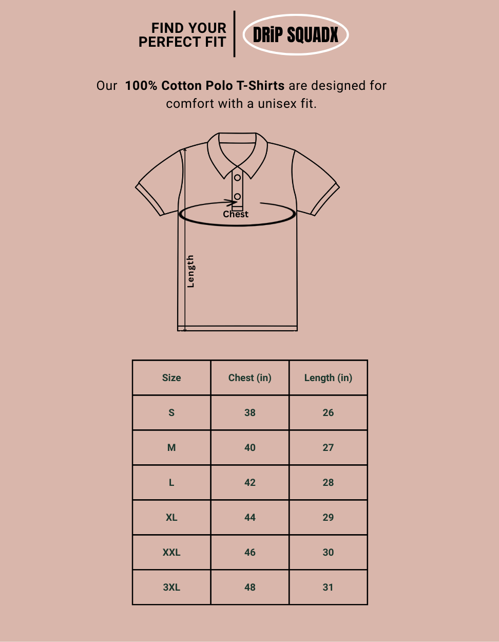 Clearance - Unisex Plain Polo T-shirt