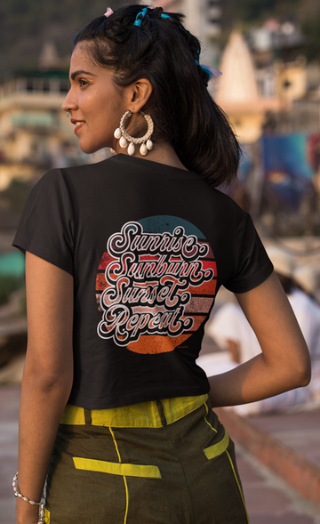 Drip SquadX Women Sunrise Crop Top