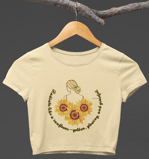 Drip SquadX Women Sunflower Crop Top