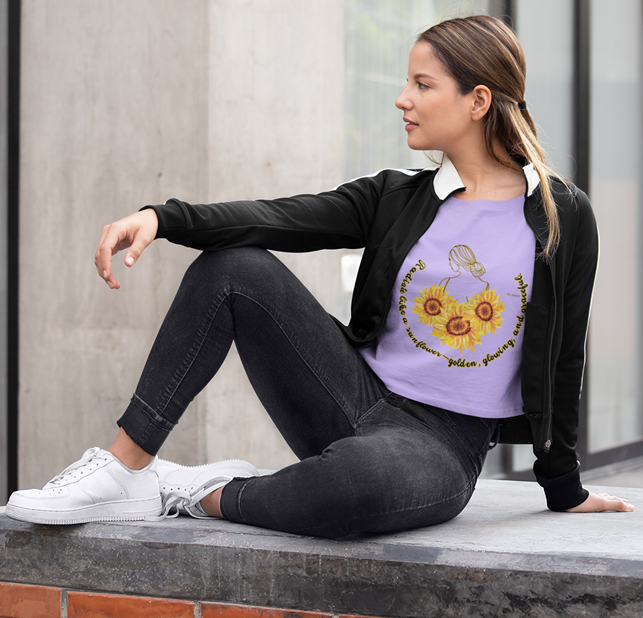 Drip SquadX Women Sunflower Crop Top