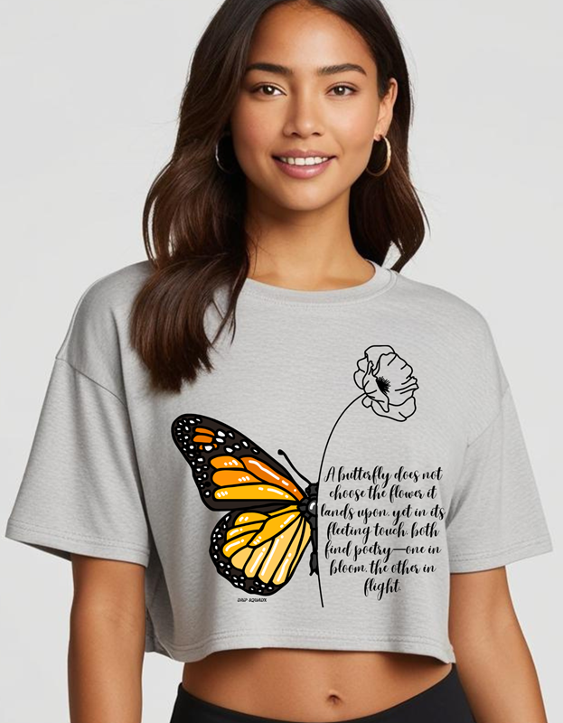 Drip SquadX Women Crop top Butterfly
