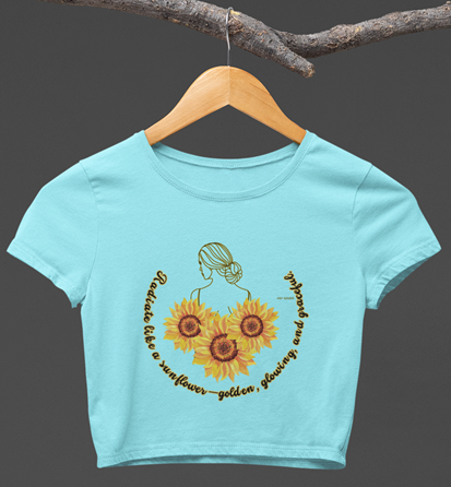 Drip SquadX Women Sunflower Crop Top