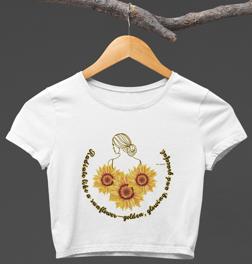 Drip SquadX Women Sunflower Crop Top