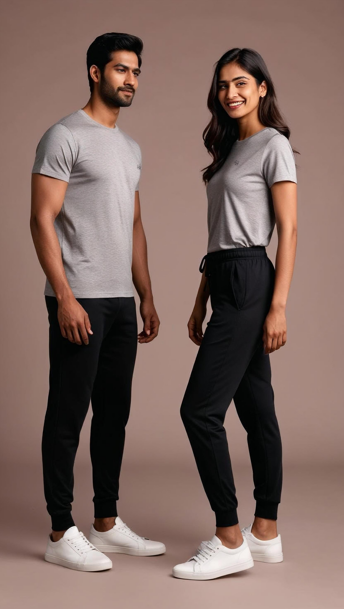Grey Melange Solid  Tee | Eco Essential Drop – DripSquadX