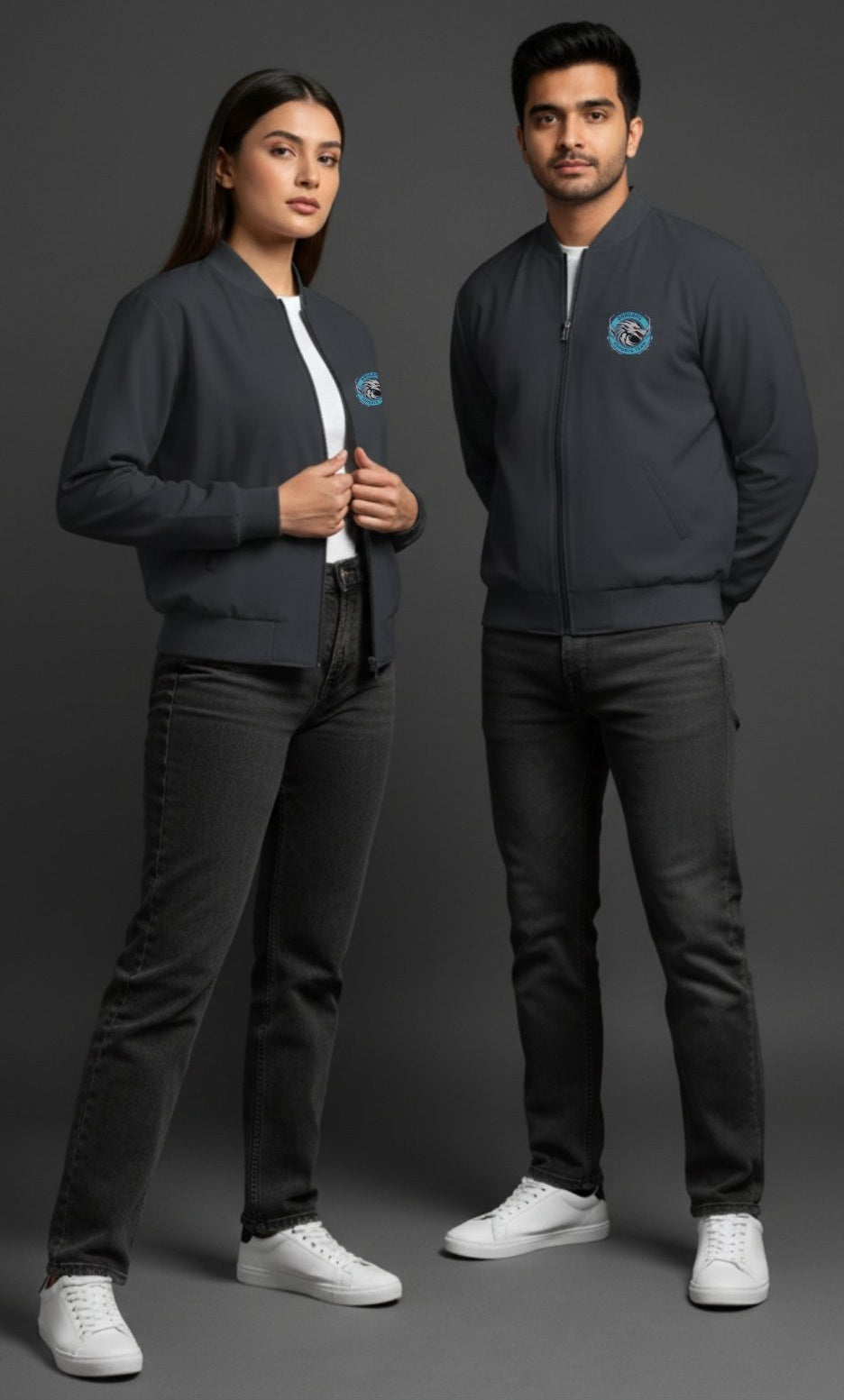 Unisex Dragon Bomber Jacket Black 320 GSM Premium cotton | Dripsquadx