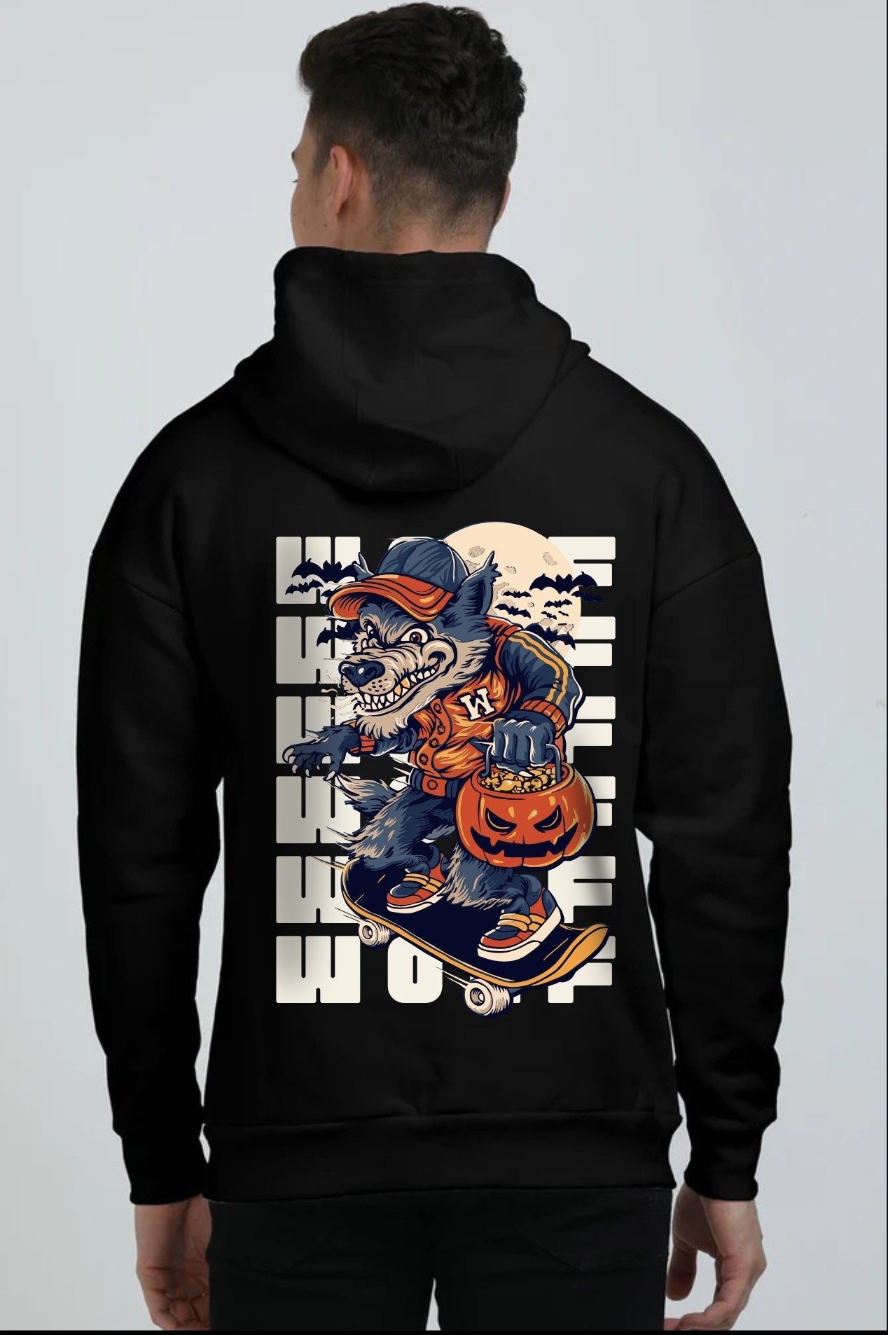 Oversized Wolf Hoodie Maroon N More 400 GSM Premium cotton | Dripsquadx