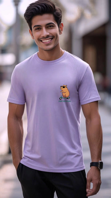 Unisex Just Be Cool Supima Lavender T-shirts Premium cotton | Dripsquadx