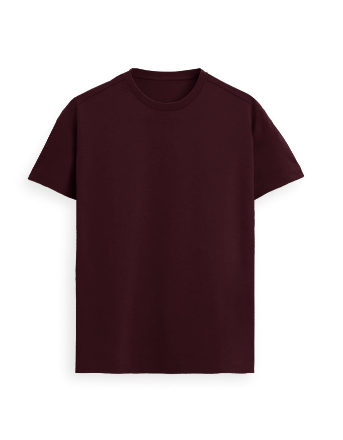 Unisex One Earth Supima T-shirts Maroon Premium cotton | Dripsquadx