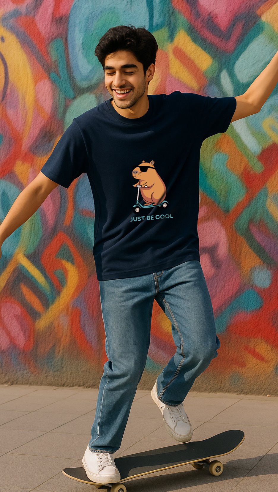 Just Be Cool Tee | Eco Essential Drop – DripSquadX