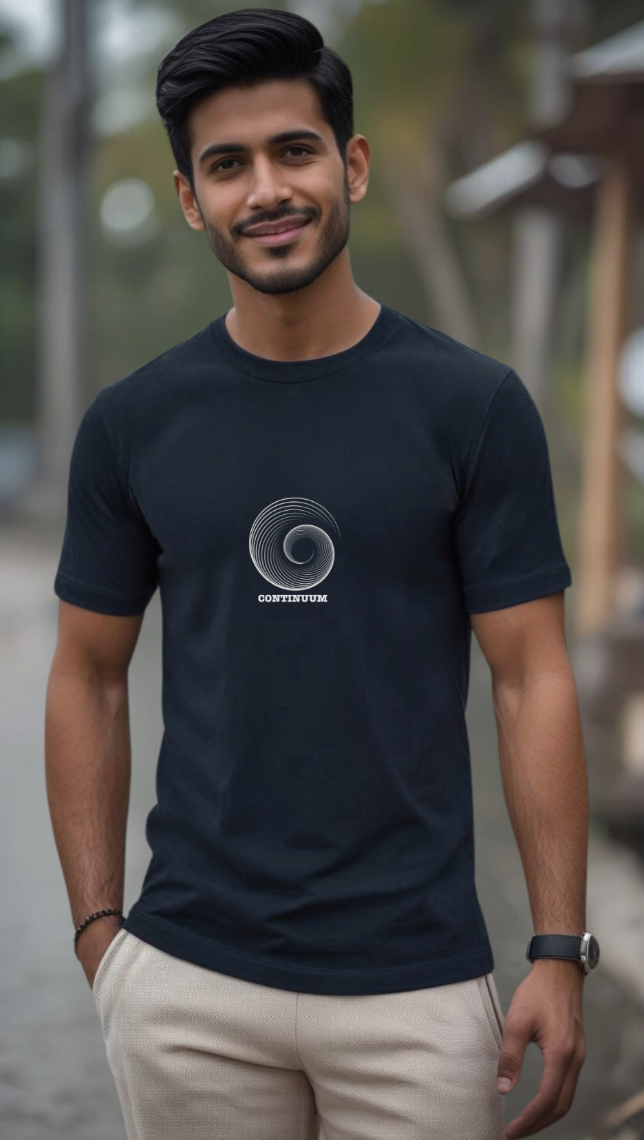 Unisex Continuum Supima T-shirts Navy Blue 160 GSM Premium cotton | Dripsquadx