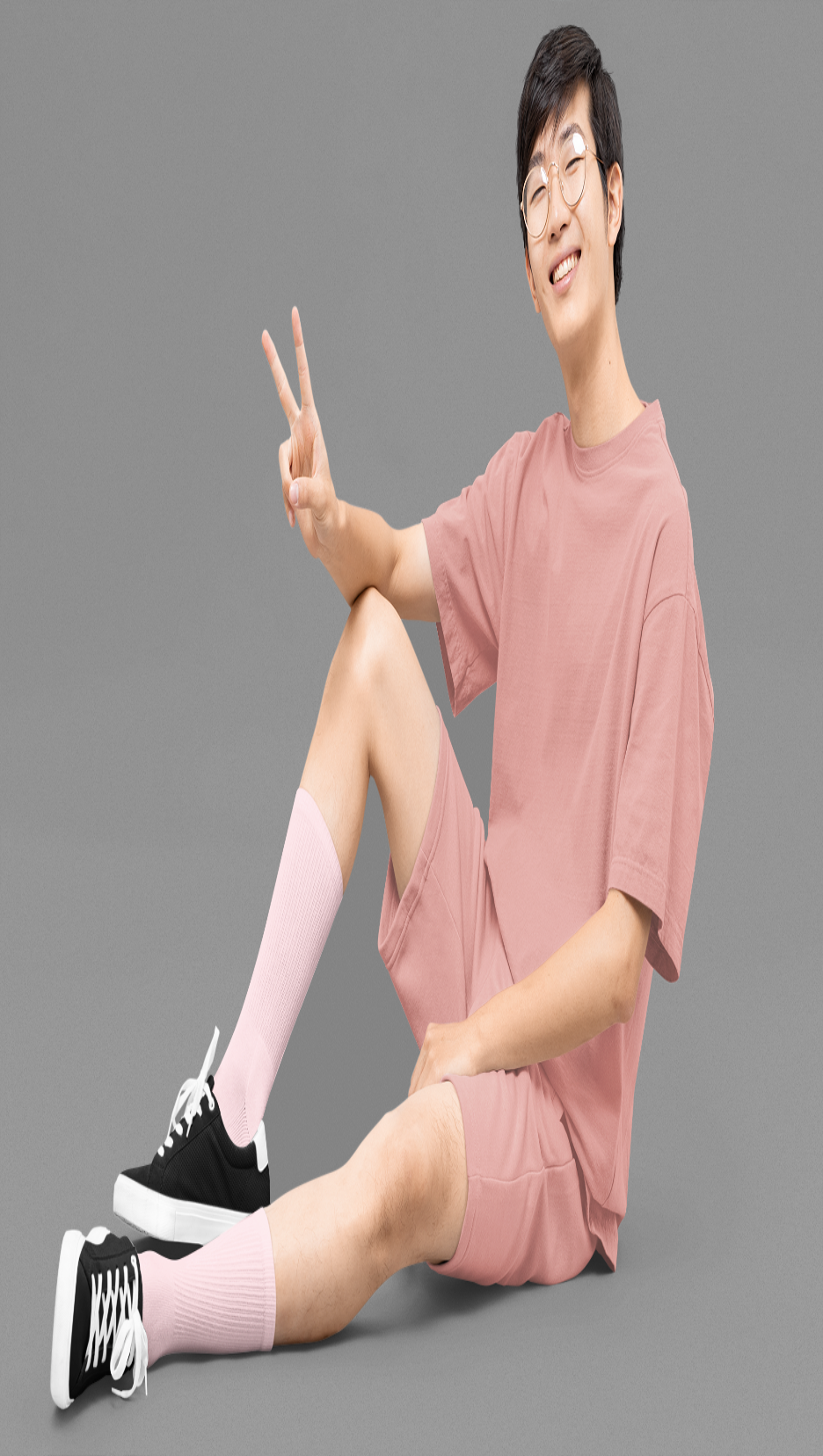 DripSquadx Unisex Premium French Terry Coral Blush Plain Co-ord Set