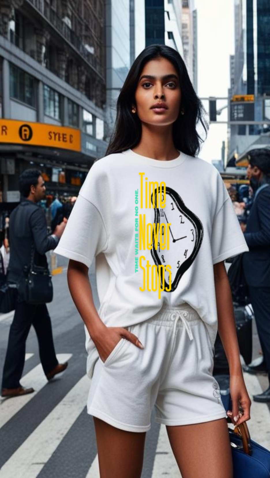 DripSquadx Unisex Premium French Terry Time White Co-ord Set